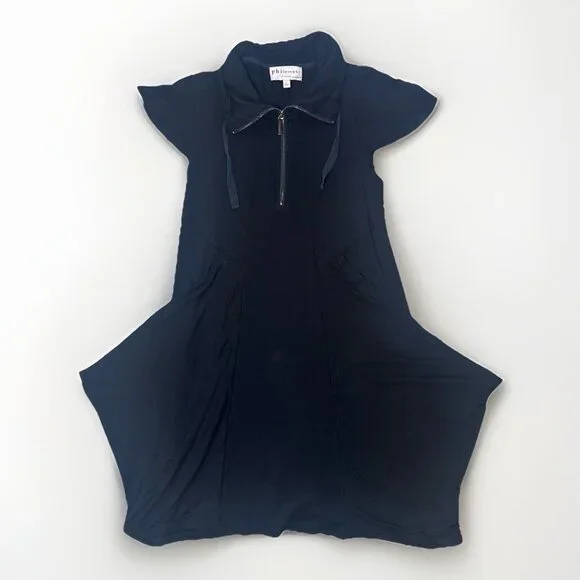 Philsophy Dress Women’s Size Large Midi Length Pockets Raw Hem Sleeve Zipper - Picture 8 of 13